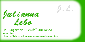 julianna lebo business card